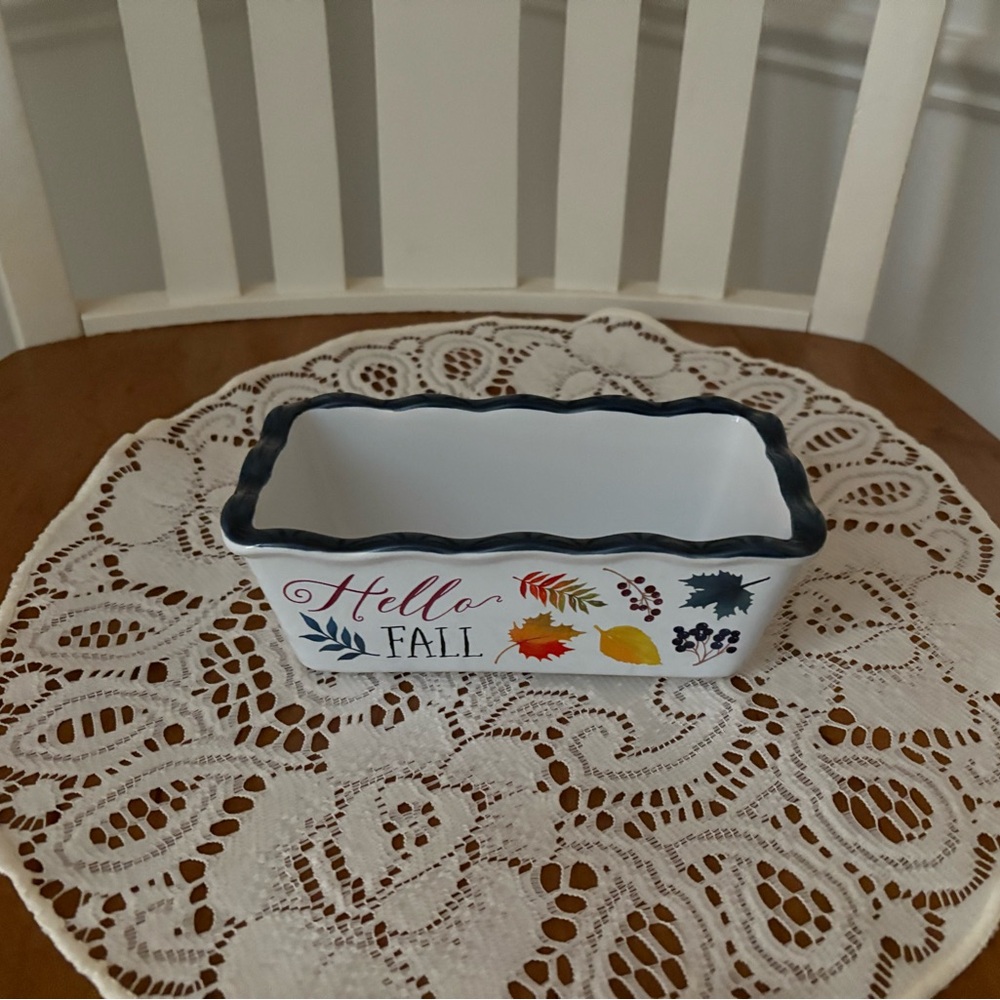 Nantucket Hello Fall Ceramic Rectangular
Mini Loaf Baking Pan - Picture 3 of 8